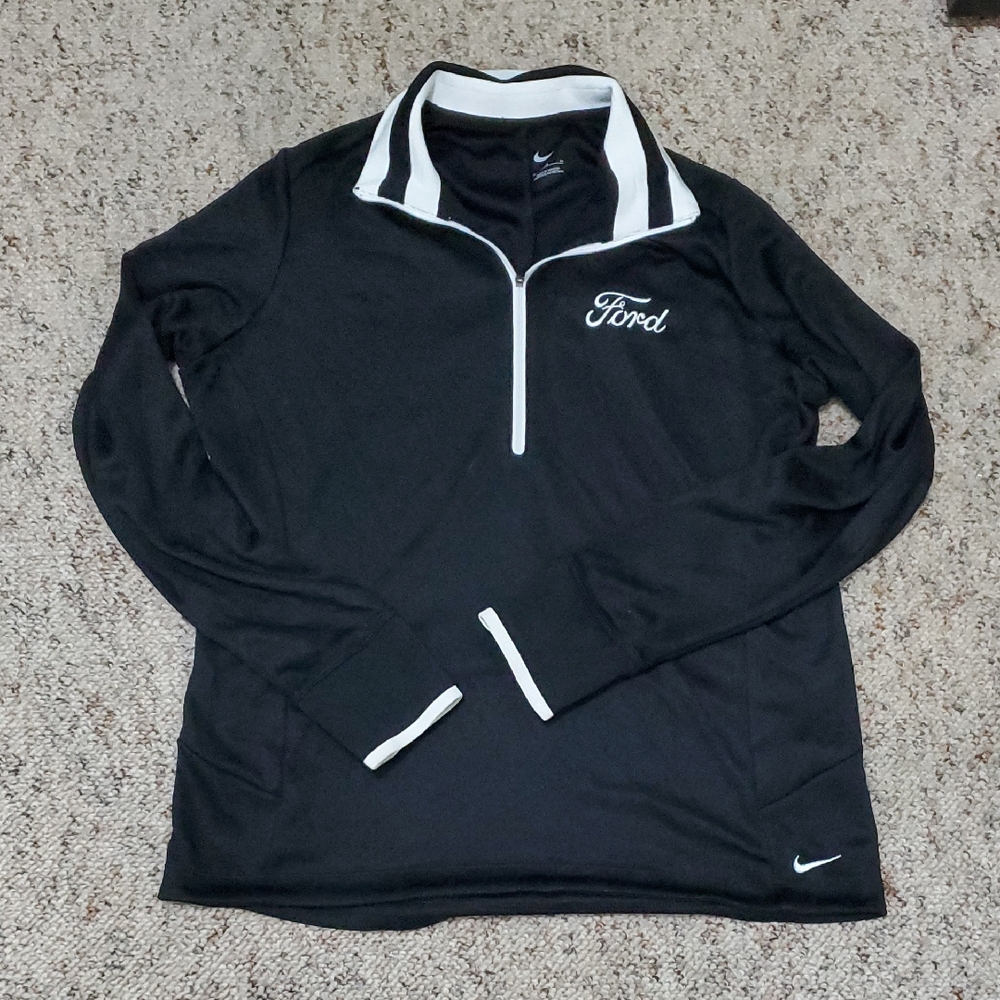 Nike Black and White Quarter-Zip Pullover
